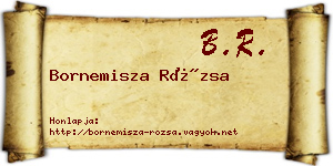Bornemisza Rózsa névjegykártya