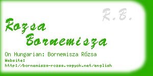 rozsa bornemisza business card