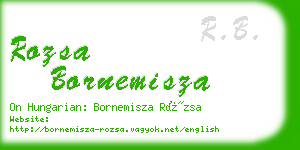 rozsa bornemisza business card